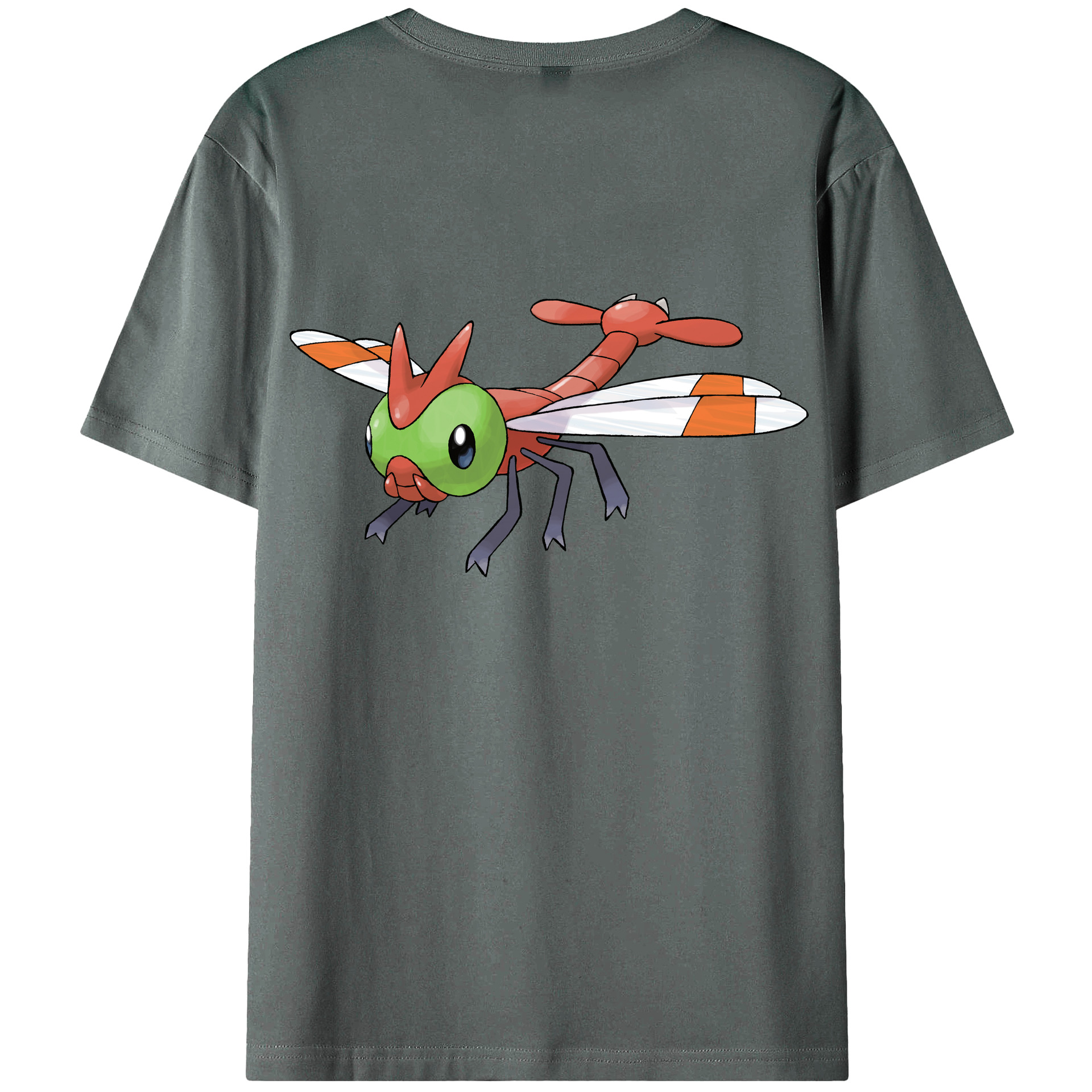 （画像用） ポケットモンスター Pokémon 綿100％ メンズ半袖Tシャツ（バックプリント） 通気性